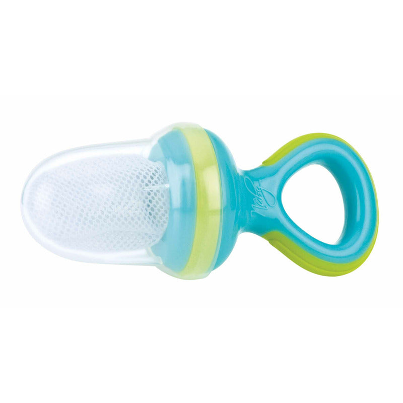 Dispozitiv de hranire Nuby pentru fructe si legume cu capac 6 luni+