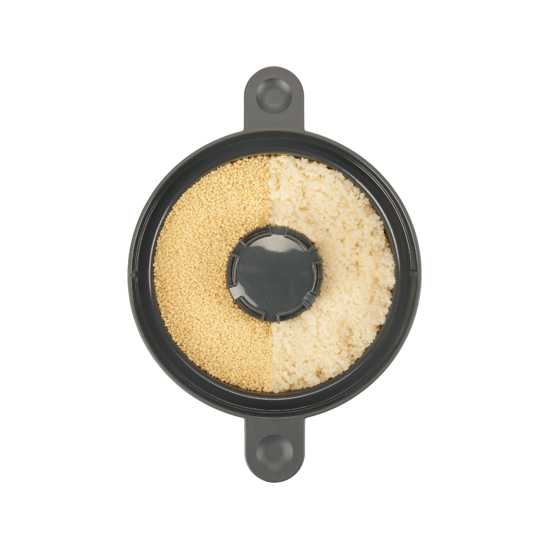 Babymoov Nutribaby Evolution - cele doua compartimente separate pentru gatire si mixare