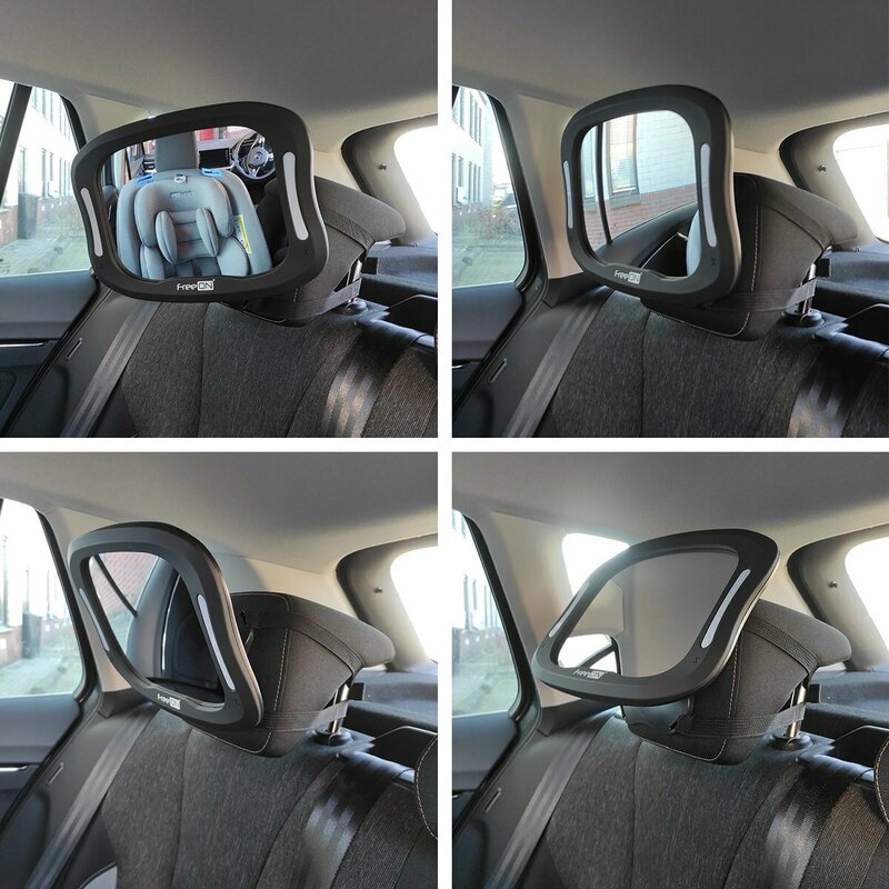 Oglindă auto FreeON cu iluminare LED, negru – fotografia 15 a produsului