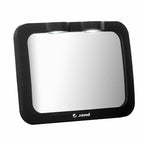 Oglinda auto, Jane, Pentru masina, Cu iluminare LED, Include telecomanda pentru pornire si oprire usoara, Din sticla rezistenta la spargere, 28 x 7 x 20 cm, Black