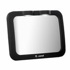 Oglinda auto, Jane, Pentru masina, Cu iluminare LED, Include telecomanda pentru pornire si oprire usoara, Din sticla rezistenta la spargere, 28 x 7 x 20 cm, Black