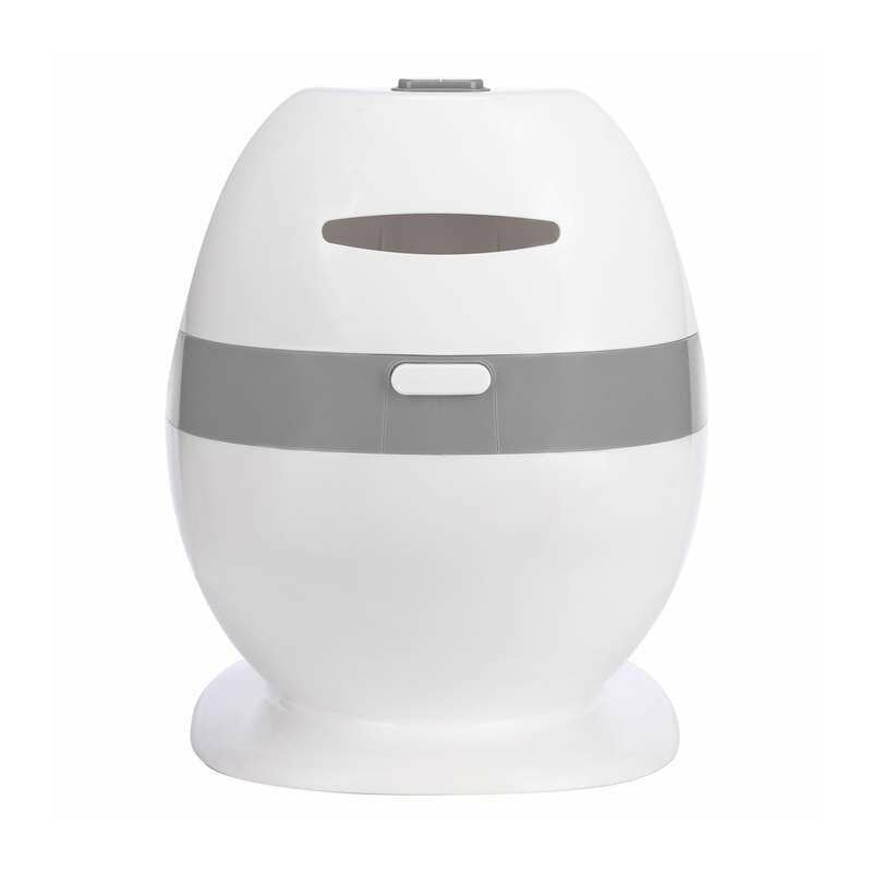 Olita educativa, FreeON, Trainer, Minitoaleta, Cu spatiu pentru hartie/servetele, Cu sunet realist de tras apa, Pana la 25 kg, 3 ani+, White/Grey