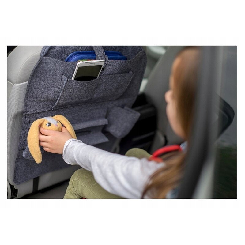Organizator auto 2 in 1 cu protectie spatar Lionelo, Gri