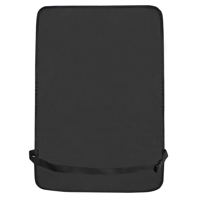 Organizator auto, Lionelo, Cu 5 buzunare de diferite dimensiuni, Cu buzunar pentru tableta, Montare cu clema, Piele ecologica, Impermeabila, Gri