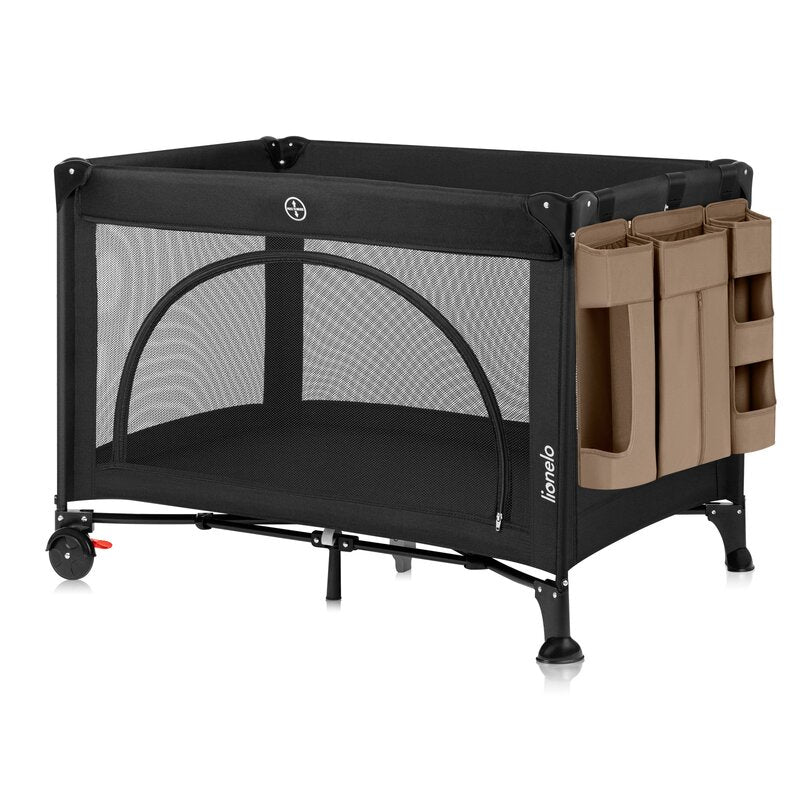 Organizator multifunctional, Lionelo, Sidepocket L, 58x11x58 cm, 3 parti independente cu multiple buzunare, Universal, Constructie ranforsata, Bej