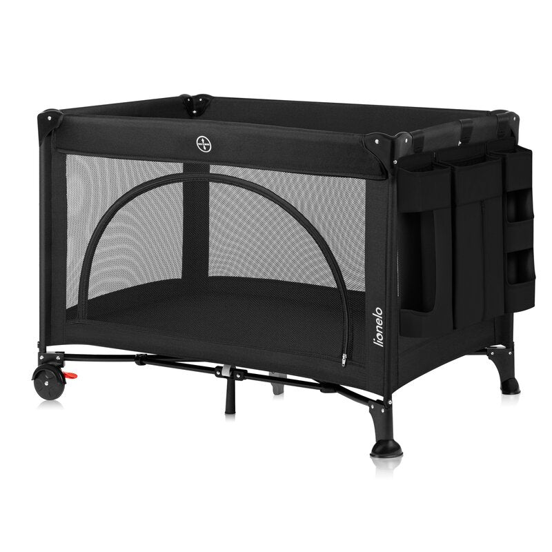 Organizator multifunctional, Lionelo, Sidepocket L, 58x11x58 cm, 3 parti independente cu multiple buzunare, Universal, Constructie ranforsata, Negru