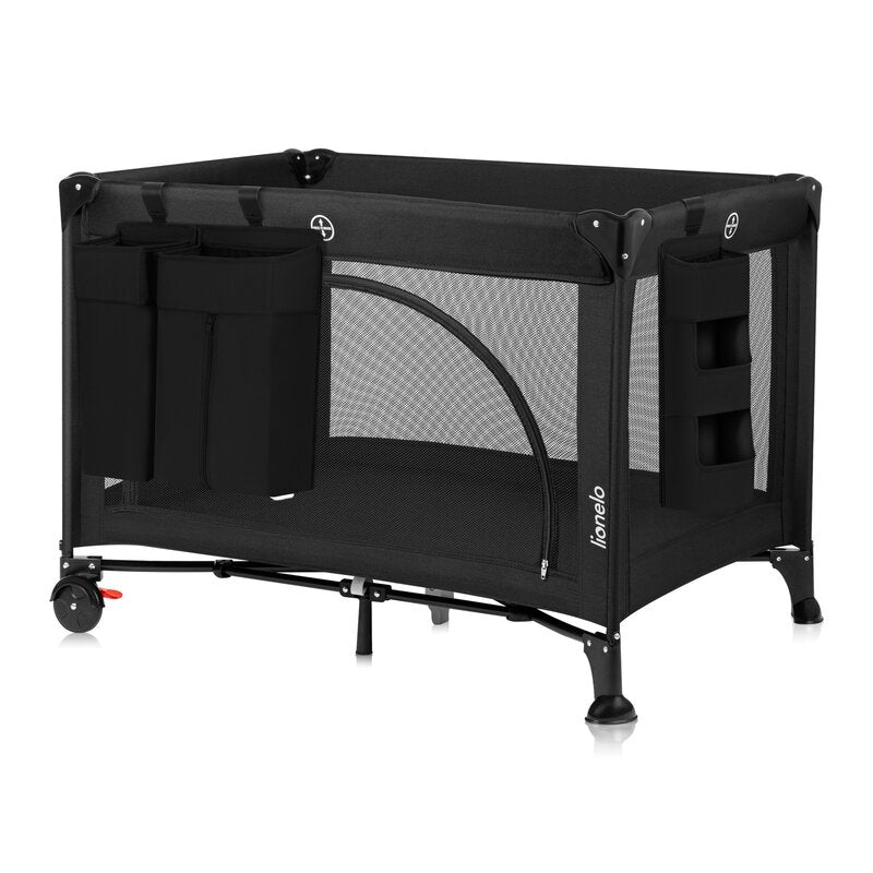 Organizator multifunctional, Lionelo, Sidepocket L, 58x11x58 cm, 3 parti independente cu multiple buzunare, Universal, Constructie ranforsata, Negru