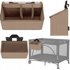 Organizator multifunctional, Lionelo, Sidepocket M, 43x15x23 cm, 3 compartimente, Universal, Constructie ranforsata, Bej