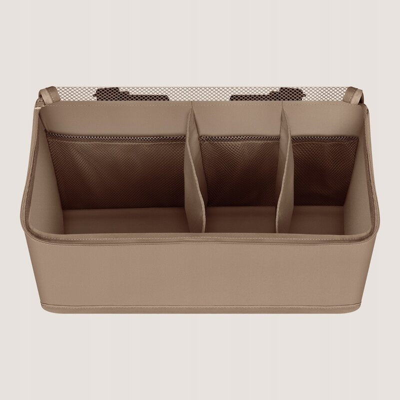 Organizator multifunctional, Lionelo, Sidepocket M, 43x15x23 cm, 3 compartimente, Universal, Constructie ranforsata, Bej