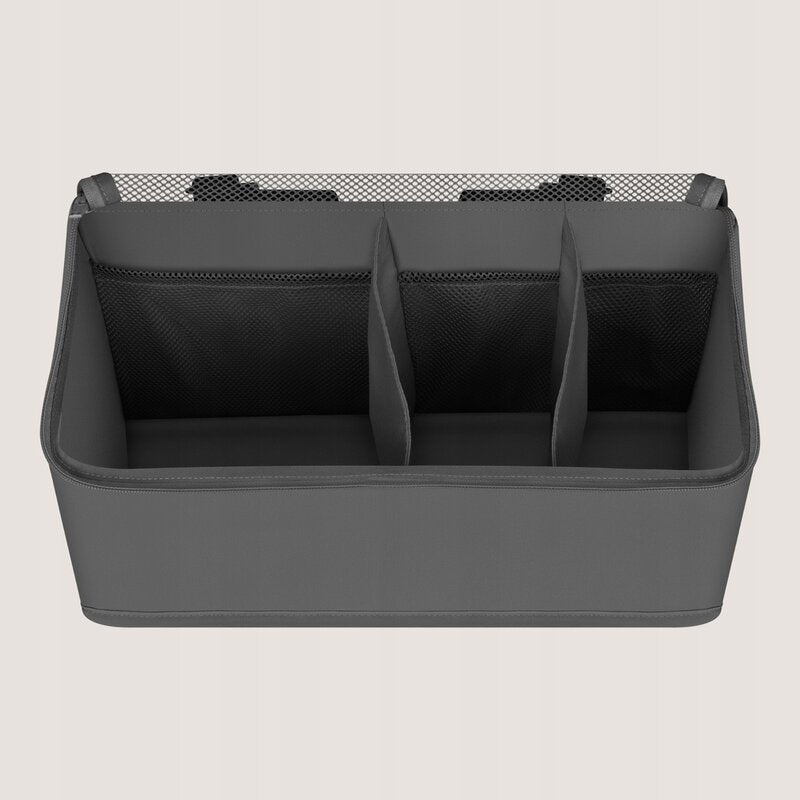 Organizator multifunctional, Lionelo, Sidepocket M, 43x15x23 cm, 3 compartimente, Universal, Constructie ranforsata, Gri