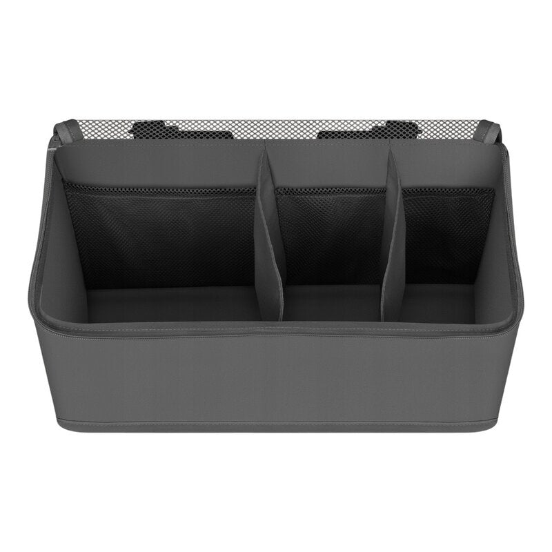 Organizator multifunctional, Lionelo, Sidepocket M, 43x15x23 cm, 3 compartimente, Universal, Constructie ranforsata, Gri