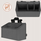 Organizator multifunctional, Lionelo, Sidepocket M, 43x15x23 cm, 3 compartimente, Universal, Constructie ranforsata, Gri