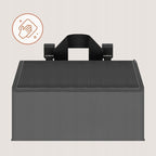 Organizator multifunctional, Lionelo, Sidepocket M, 43x15x23 cm, 3 compartimente, Universal, Constructie ranforsata, Gri