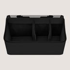 Organizator multifunctional, Lionelo, Sidepocket M, 43x15x23 cm, 3 compartimente, Universal, Constructie ranforsata, Negru
