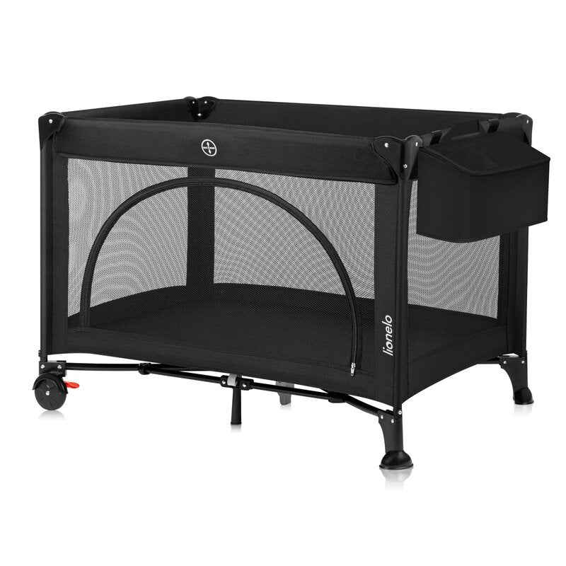 Organizator multifunctional, Lionelo, Sidepocket M, 43x15x23 cm, 3 compartimente, Universal, Constructie ranforsata, Negru