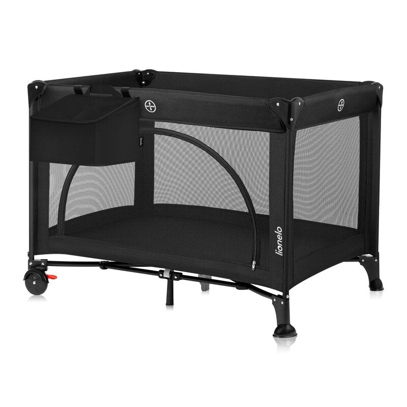 Organizator multifunctional, Lionelo, Sidepocket M, 43x15x23 cm, 3 compartimente, Universal, Constructie ranforsata, Negru