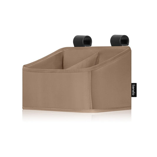 Organizator multifunctional, Lionelo, Sidepocket S, 26x12x15 cm, 2 compartimente, Universal, Constructie ranforsata, Bej