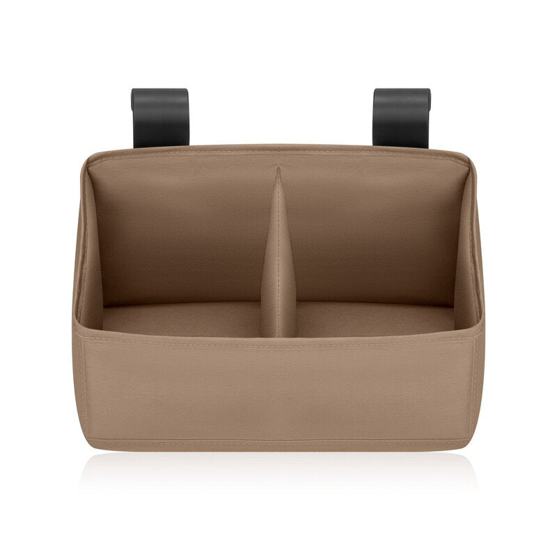 Organizator multifunctional, Lionelo, Sidepocket S, 26x12x15 cm, 2 compartimente, Universal, Constructie ranforsata, Bej