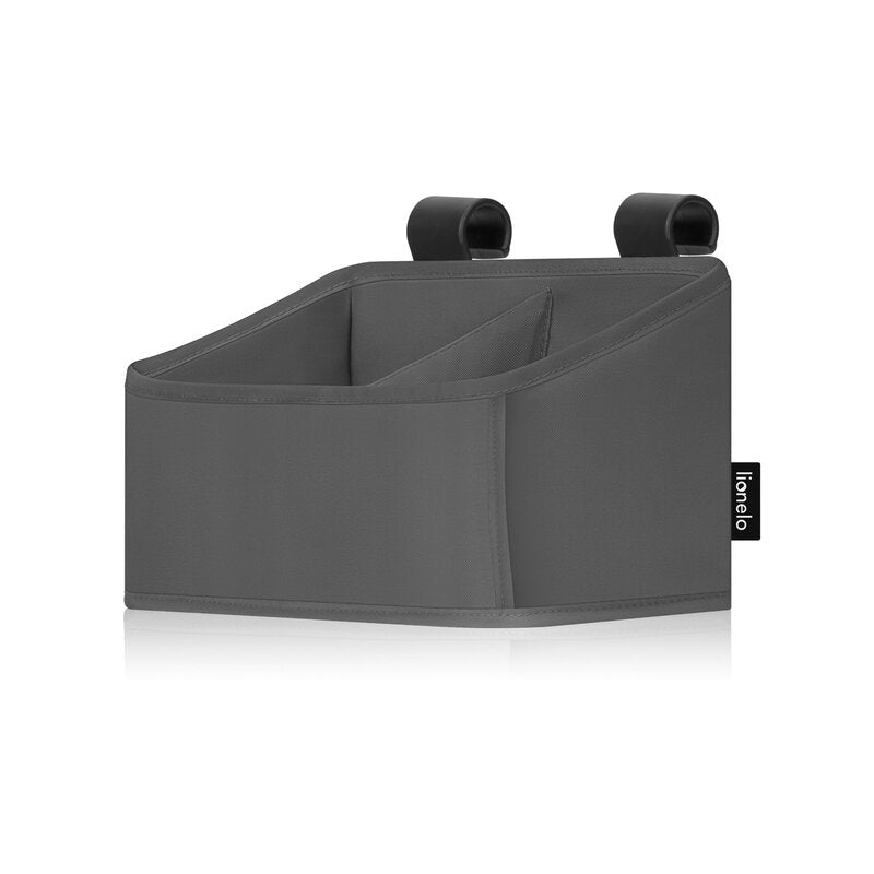 Organizator multifunctional, Lionelo, Sidepocket S, 26x12x15 cm, 2 compartimente, Universal, Constructie ranforsata, Gri