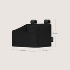 Organizator multifunctional, Lionelo, Sidepocket S, 26x12x15 cm, 2 compartimente, Universal, Constructie ranforsata, Negru