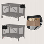 Organizator multifunctional, Lionelo, Sidepocket S, 26x12x15 cm, 2 compartimente, Universal, Constructie ranforsata, Negru