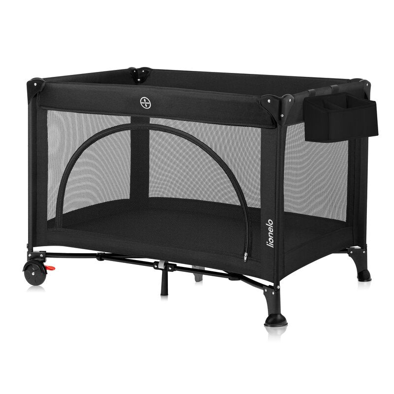 Organizator multifunctional, Lionelo, Sidepocket S, 26x12x15 cm, 2 compartimente, Universal, Constructie ranforsata, Negru