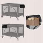 Organizator multifunctional, Lionelo, Sidepocket S, 26x12x15 cm, 2 compartimente, Universal, Constructie ranforsata, Negru