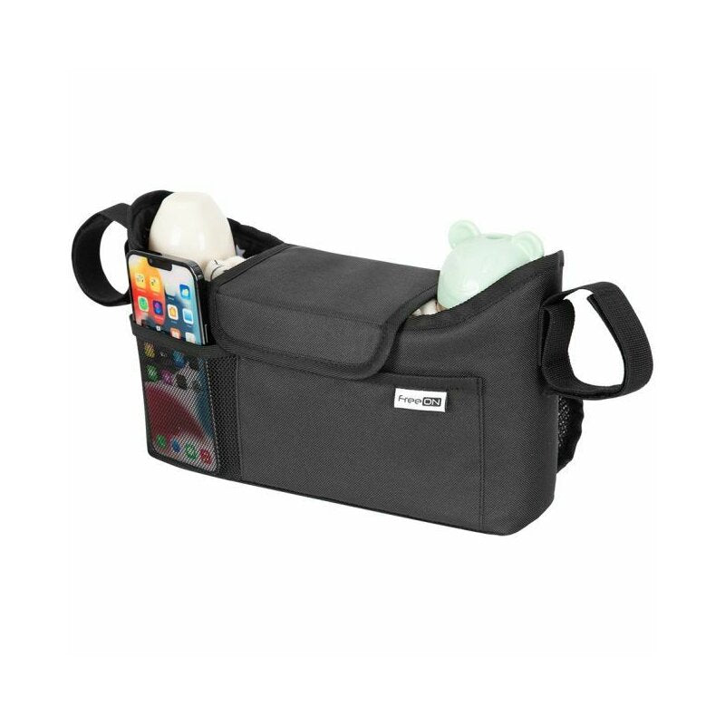 Organizator universal, FreeON, Pentru carucior, Cu multiple compartimente, Black Symphony