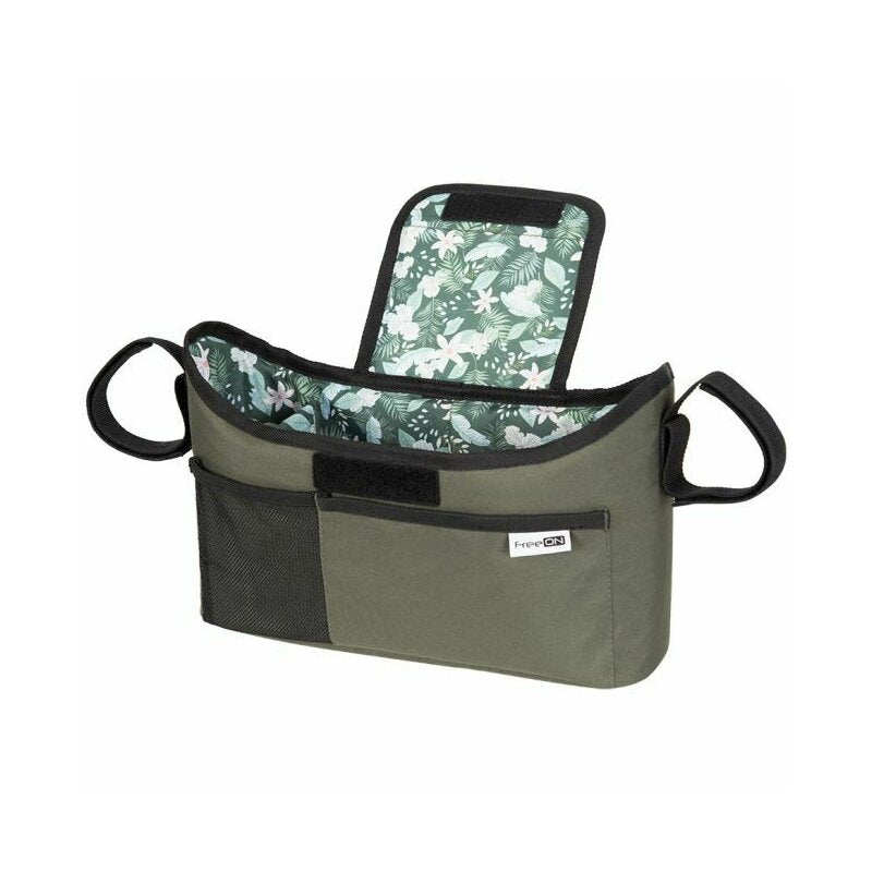 Organizator universal, FreeON, Pentru carucior, Cu multiple compartimente, Olive Green