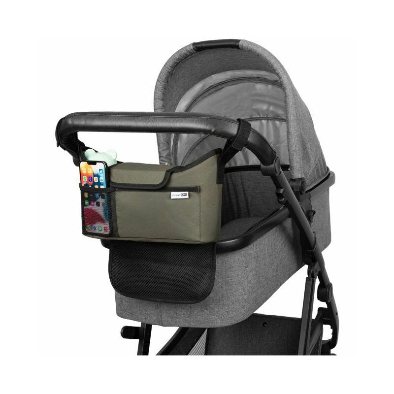 Organizator universal, FreeON, Pentru carucior, Cu multiple compartimente, Olive Green