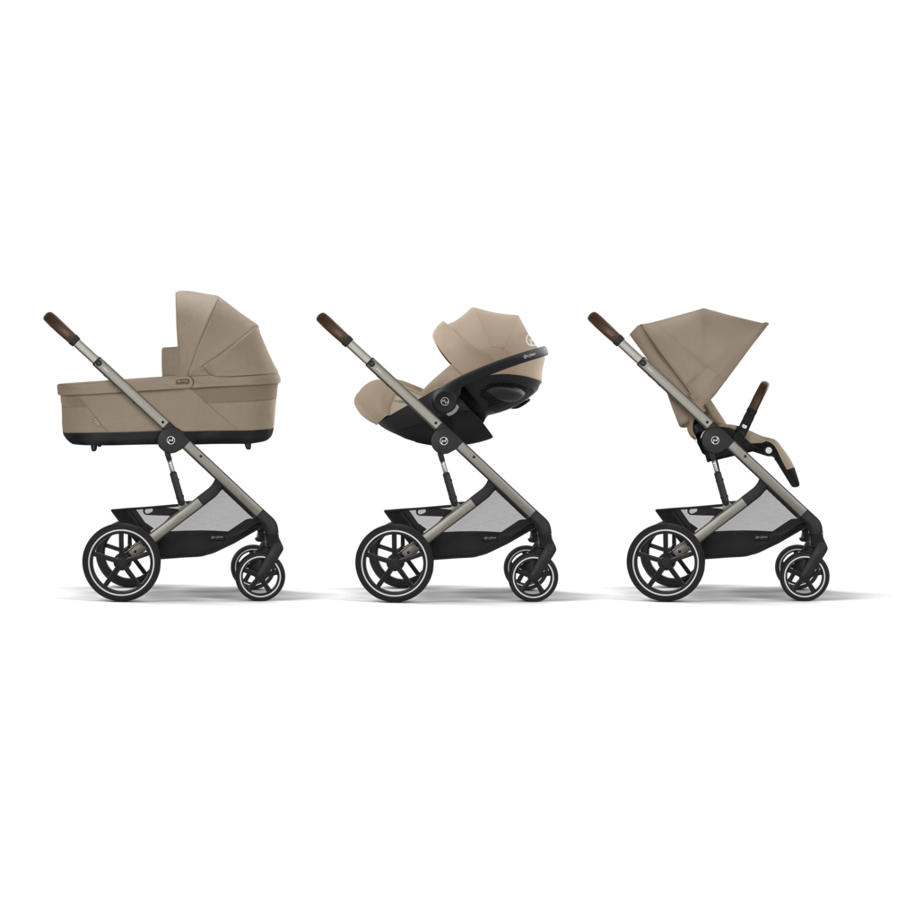 Pachet Cărucior 4 in 1 Cybex Balios S Lux Landou Scoică Cloud G i-Size Bază Isofix 360
