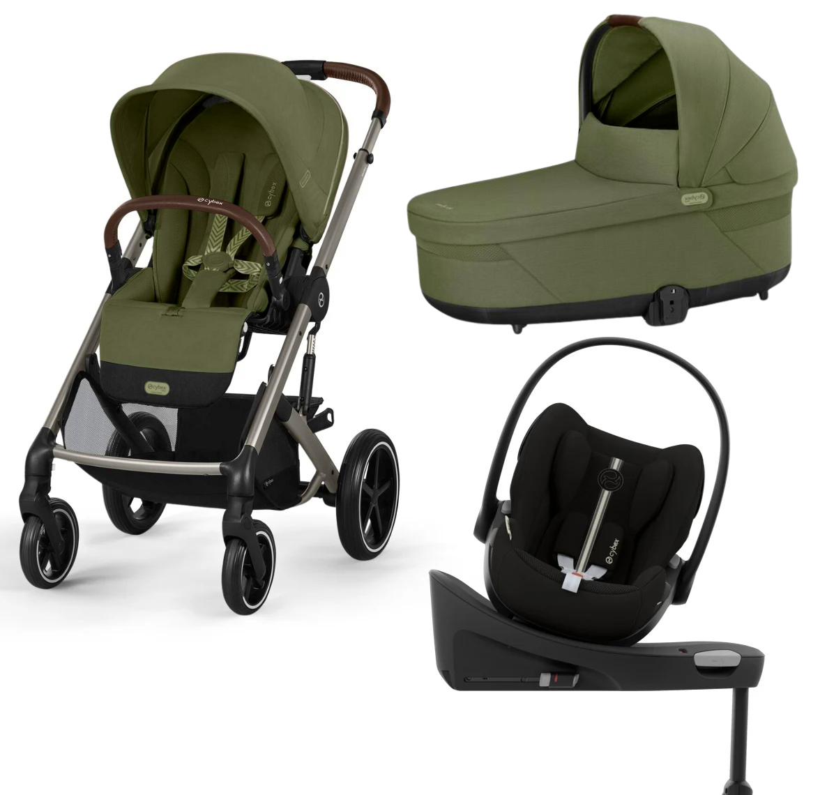 Pachet Cărucior 4 in 1 Cybex Balios S Lux Landou Scoică Cloud G i-Size Bază Isofix 360