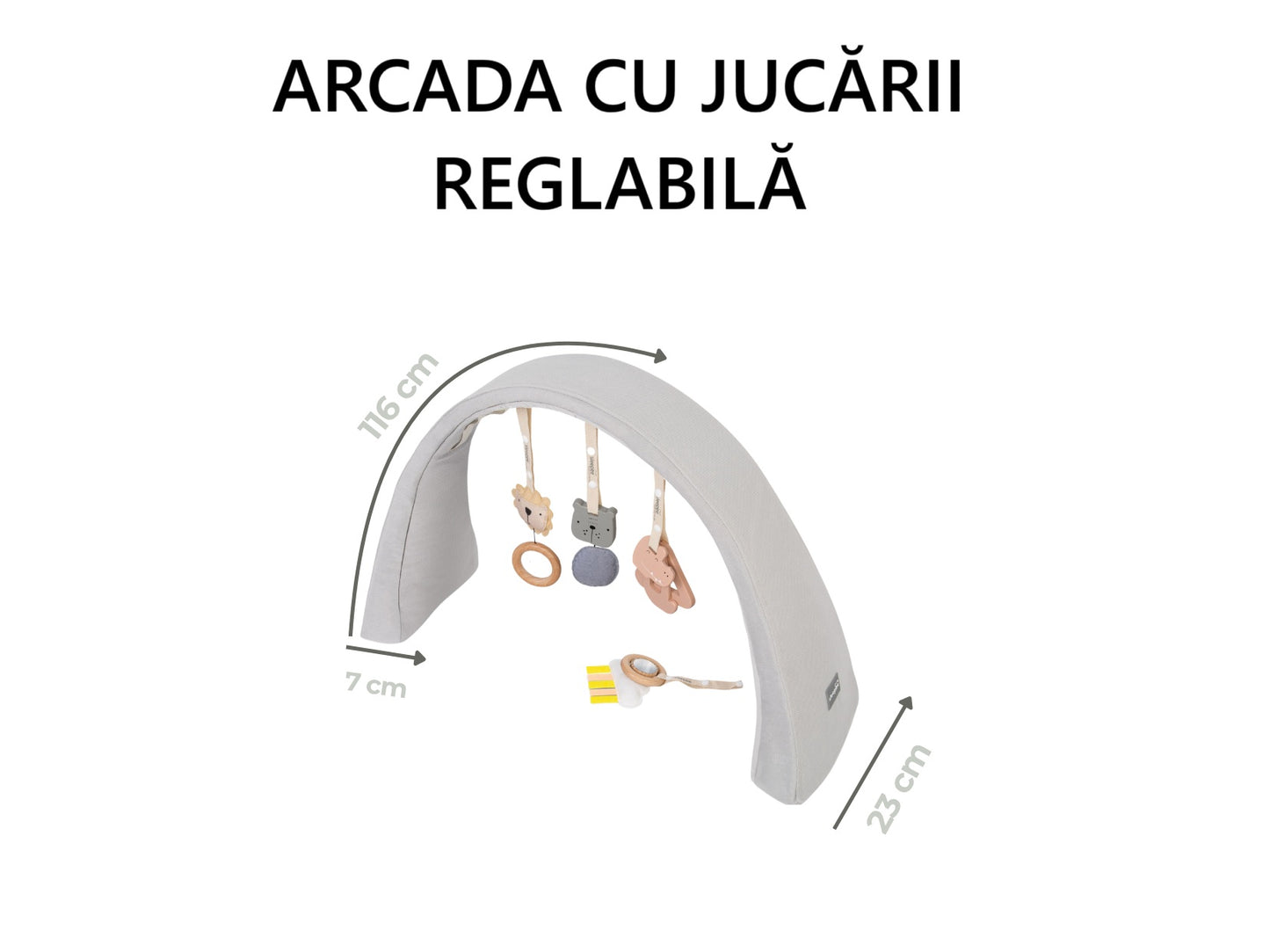 Baby Nest Modular Sleepee 4 in 1 cu Arcada de Jucarii si Aparat Sunete, Laterale Detasabile, Sand