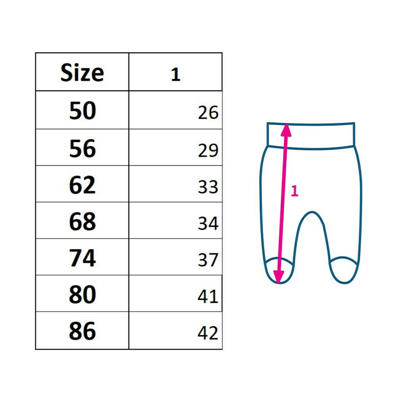 Pantalonasi cu botosei New Baby Classic II 56, Gri Stelute – tabelul de mărimi