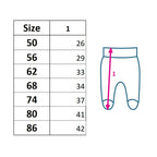 Pantalonasi cu botosei New Baby Classic II 56, Gri Stelute – tabelul de mărimi