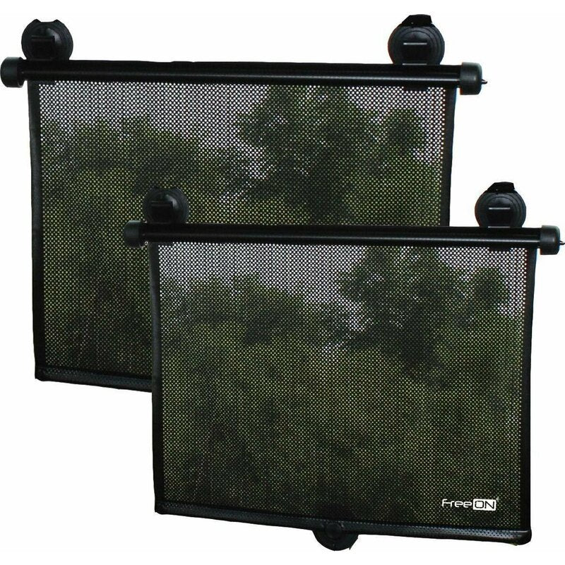Parasolar auto retractabil FreeON, negru – fotografia 3 a produsului