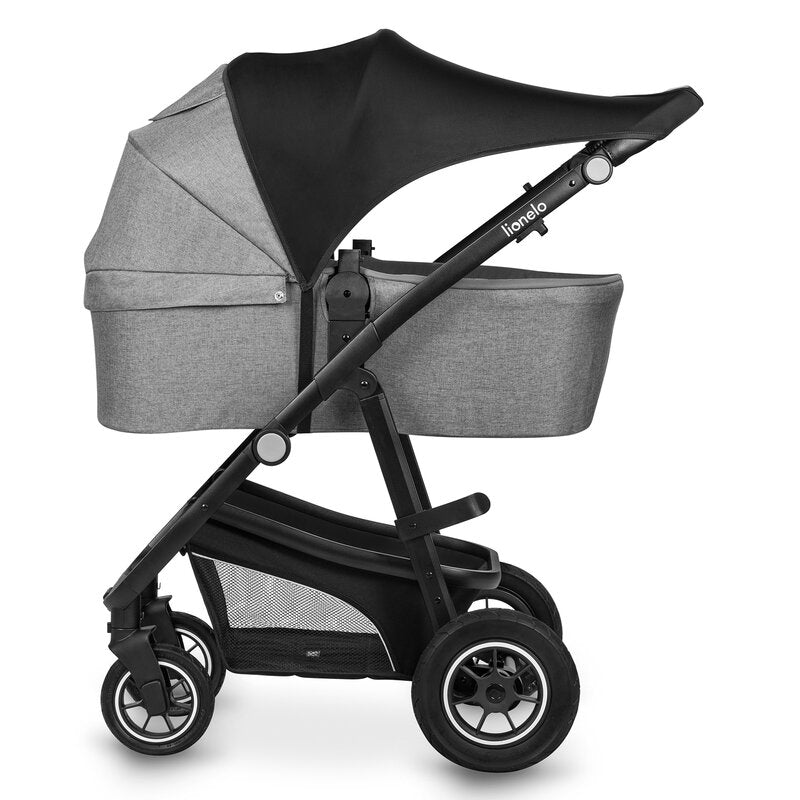 Parasolar, Lionelo, Pentru carucior, Material textil, Cu protectie UPF 50+, 53 x 51 cm, Negru