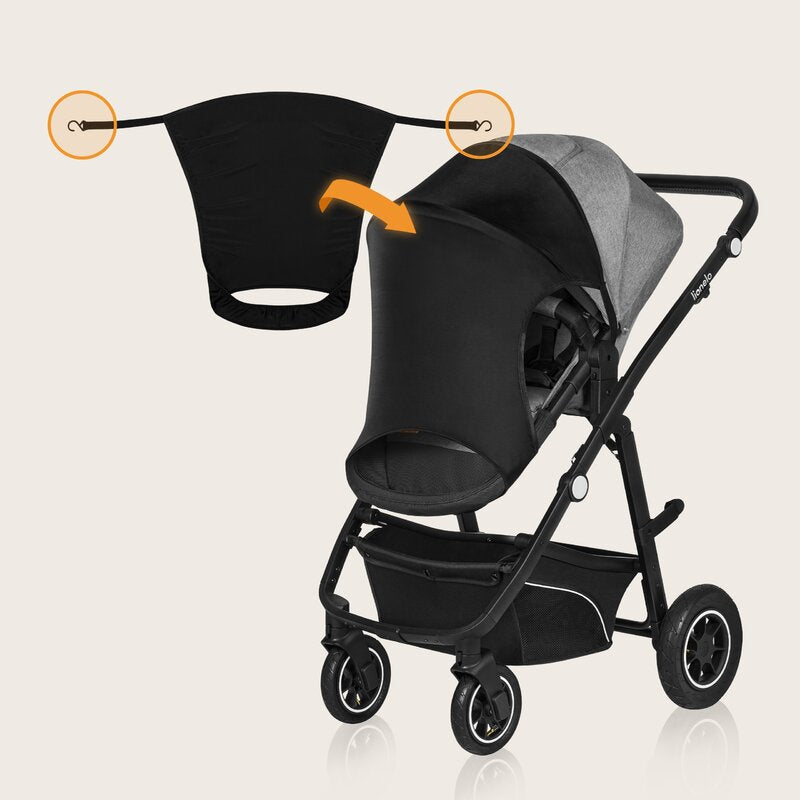Parasolar Lionelo pentru carucior, Negru