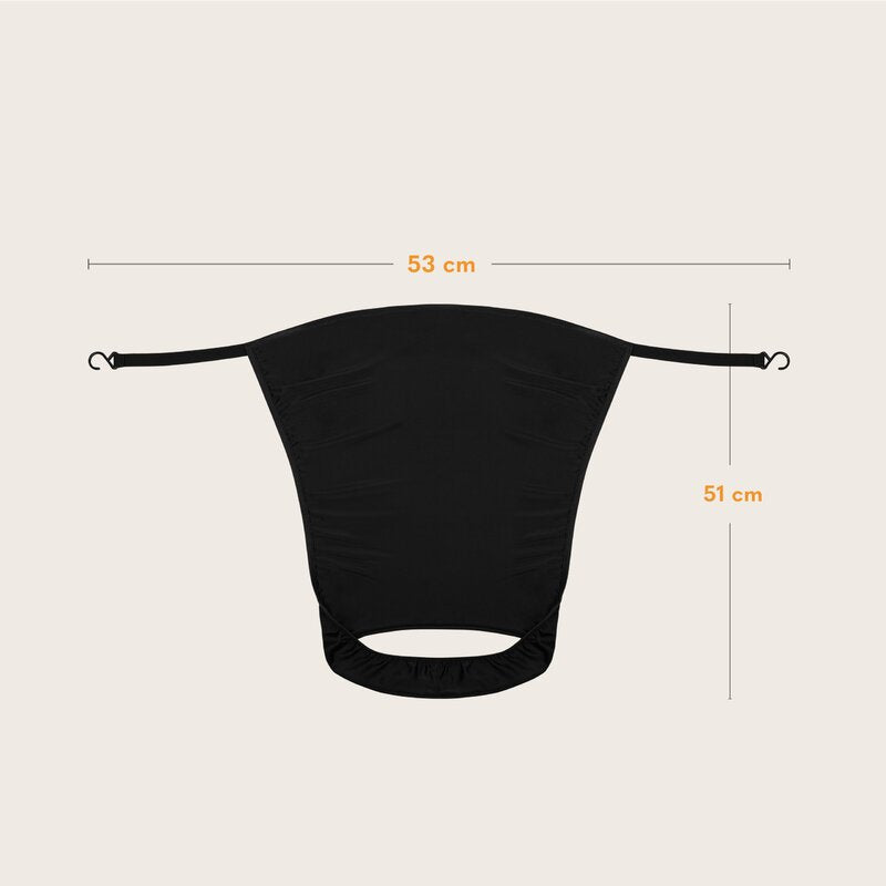 Parasolar, Lionelo, Pentru carucior, Material textil, Cu protectie UPF 50+, 53 x 51 cm, Negru