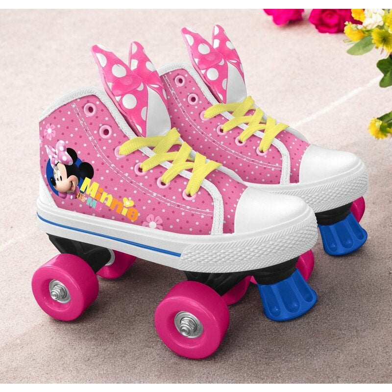 Patine cu rotile, Stamp, Minnie It\'s Me, Cu 4 roti, Marime 28, Pana la 60 kg, 5 ani+, Roz