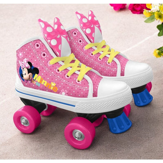 Patine cu rotile, Stamp, Minnie It\'s Me, Cu 4 roti, Marime 28, Pana la 60 kg, 5 ani+, Roz