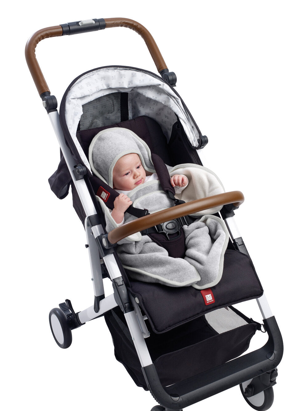 Paturica de infasat BabyNomade 0-6 luni Heather Grey