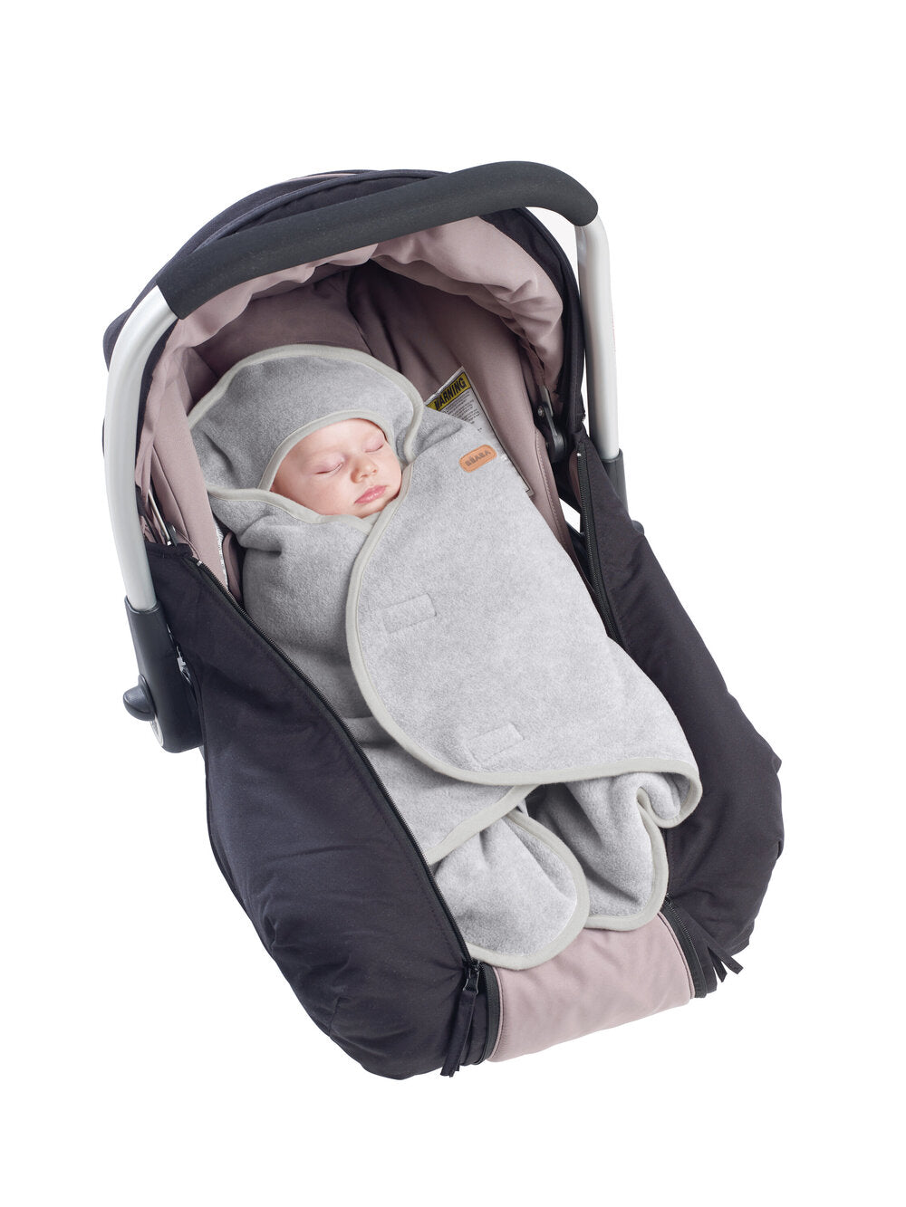 Paturica de infasat BabyNomade 0-6 luni Heather Grey