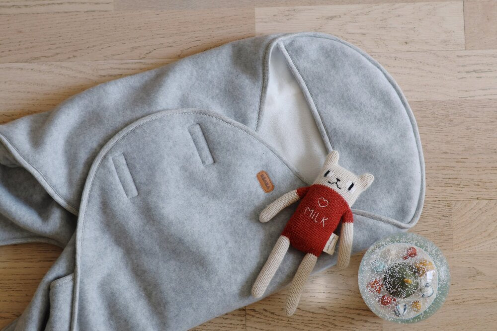 Paturica de infasat BabyNomade 0-6 luni Heather Grey