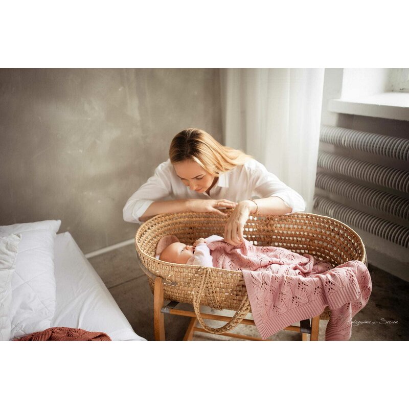 Paturica, Bocioland, Milano, Pentru copii, Moale, Din bambus si bumbac, Cu proprietati de termoreglare, Antialergica si antibacteriana, Dimensiune mare 80 x 100 cm, Mint