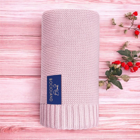 Paturica, Bocioland, Paris, Pentru copii, Moale, Din bambus si bumbac, Cu proprietati de termoreglare, Antialergica si antibacteriana, Dimensiune mare 80 x 100 cm, Pink