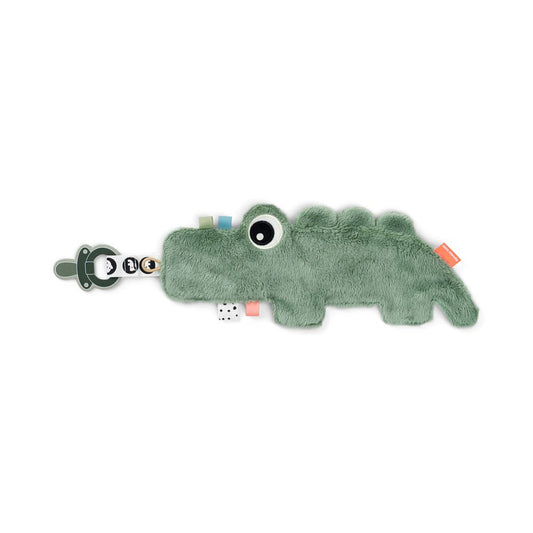 Paturica de atasat suzeta Done by Deer Cozy Friend Croco Green