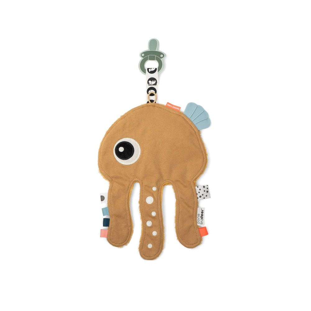 Paturica de atasat suzeta Done by Deer Cozy Friend Jelly Mustard - detaliu