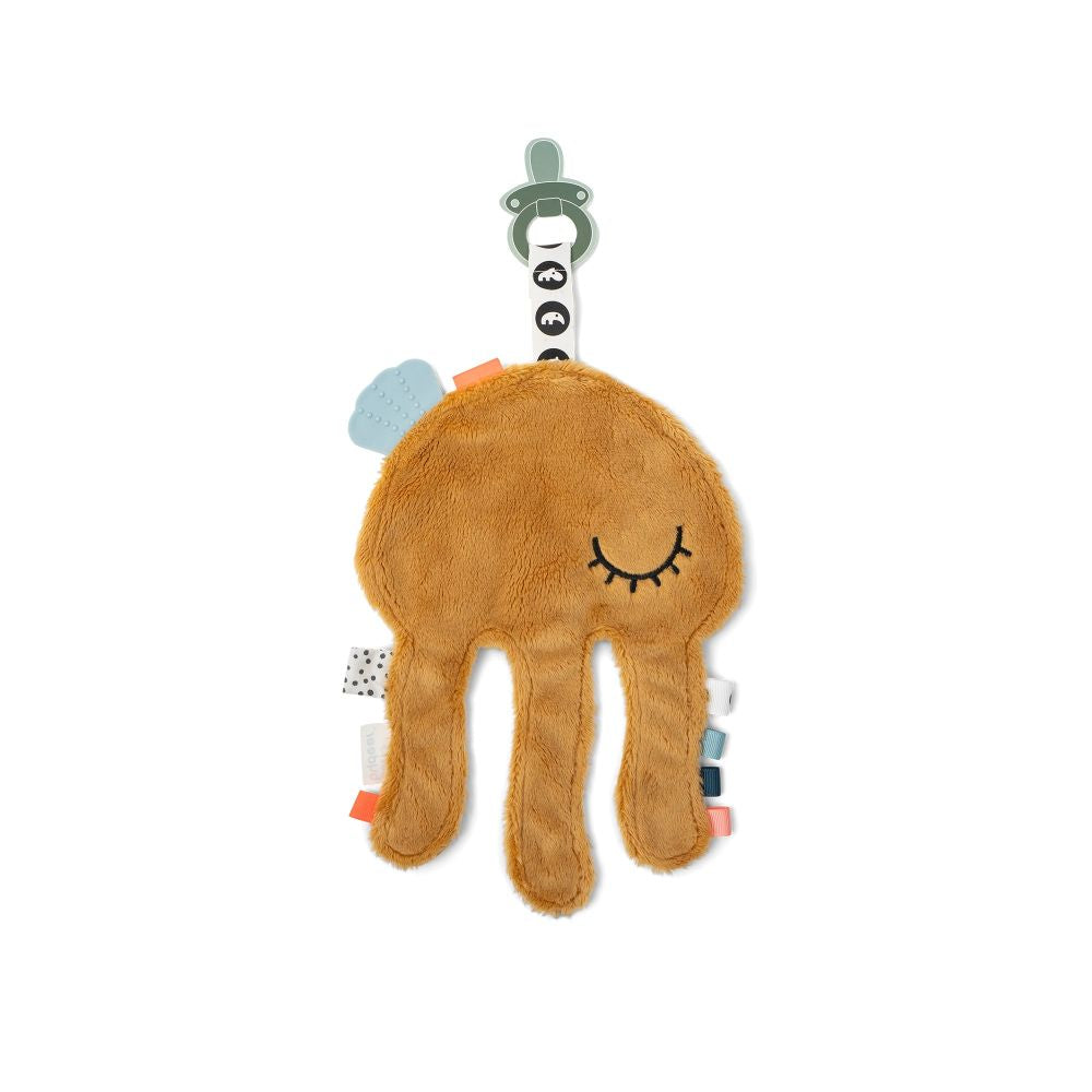 Paturica de atasat suzeta Done by Deer Cozy Friend Jelly Mustard