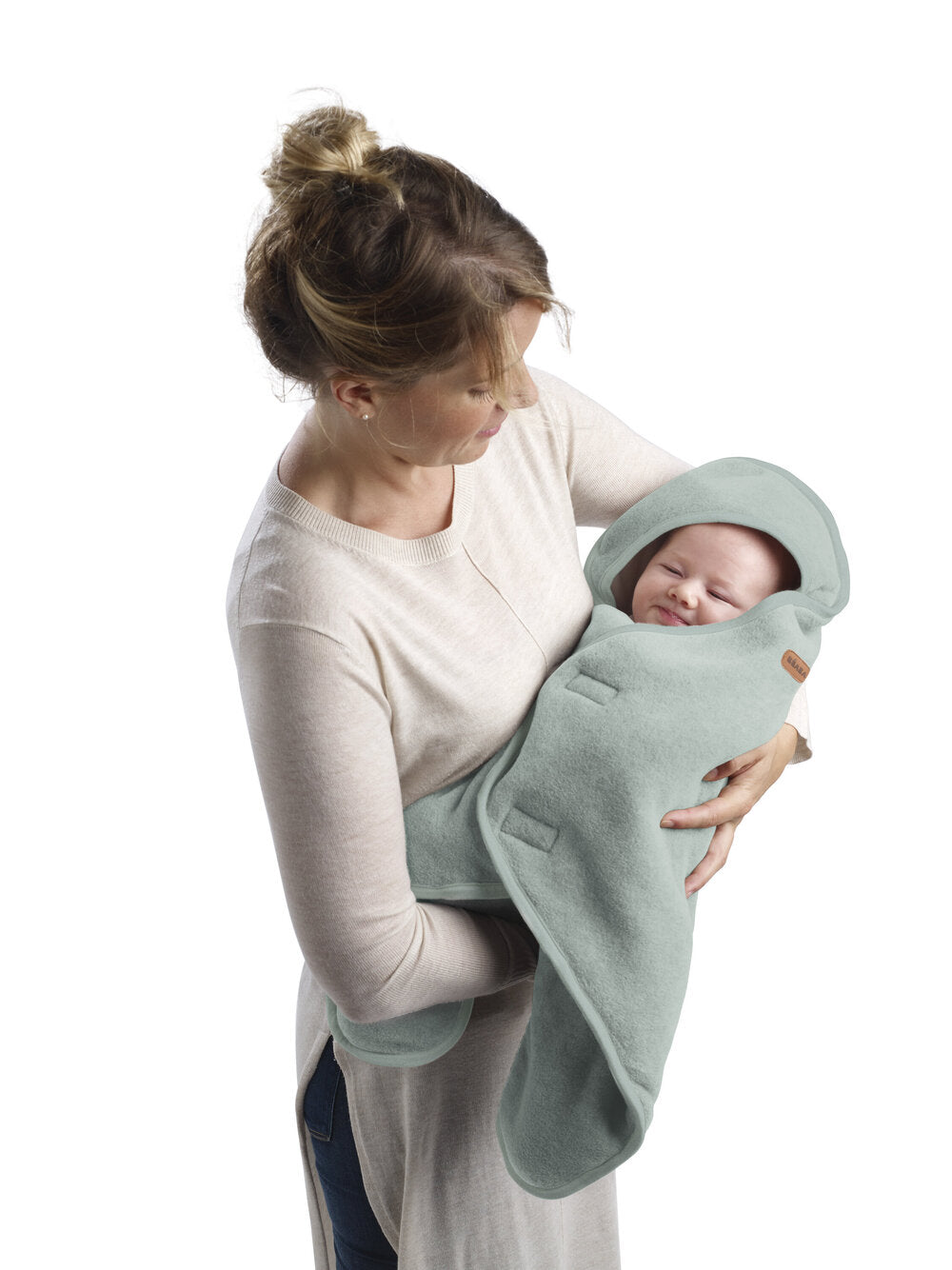 Paturica de infasat BabyNomade 0-6 luni Sage Green